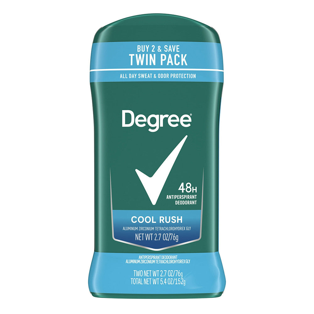 Degree Men Antiperspirant Deodorant Stick Cool Rush 2.7 Oz, 2 Ea